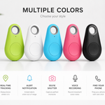 Mini water drop Bluetooth tracker attached to a set of keys showing item finder functionality
