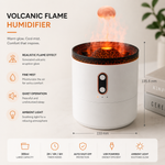 Volcanic jellyfish aroma diffuser with 2 to 8 hour timer settings on a home office desk beside a plant and coffee cup